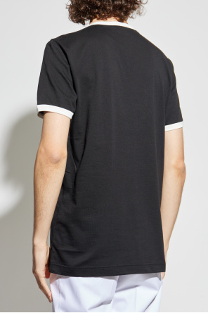 Dolce & Gabbana T-Shirt mit Logo und Samt-Finish