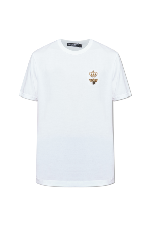 T-shirt with logo embroidered with lurex thread