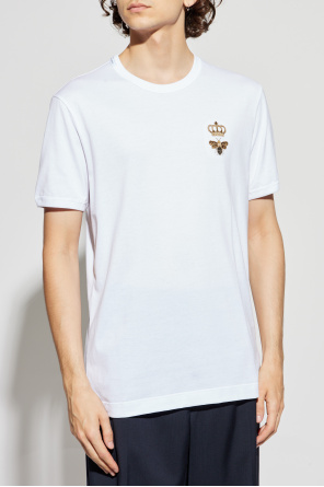 Dolce & Gabbana T-shirt with logo embroidered with lurex thread