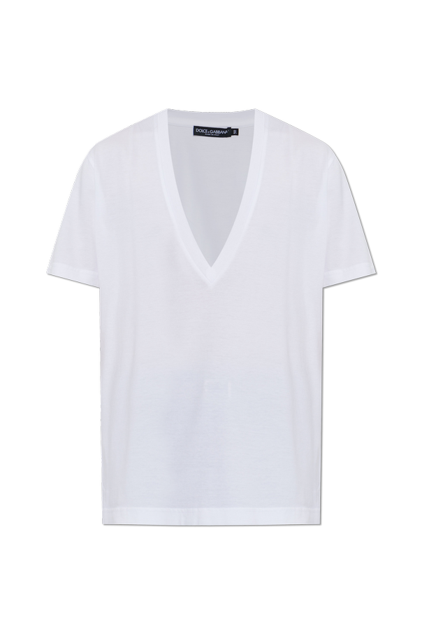 Cotton T-shirt with Sewn-in Logo od Dolce & Gabbana