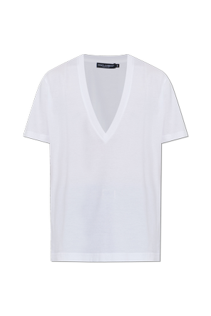 Camiseta de algodón con logo cosido