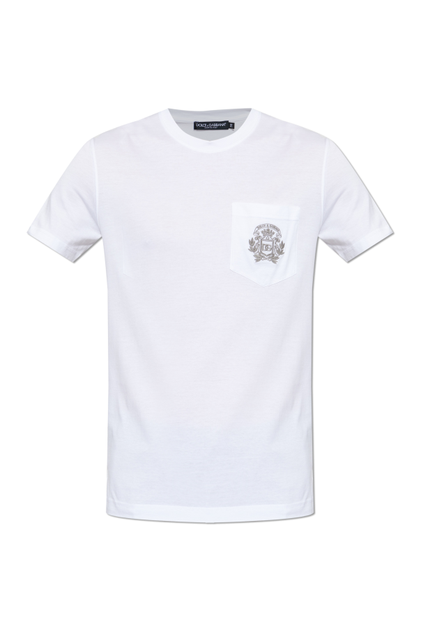T-shirt with embroidered logo od Dolce & Gabbana