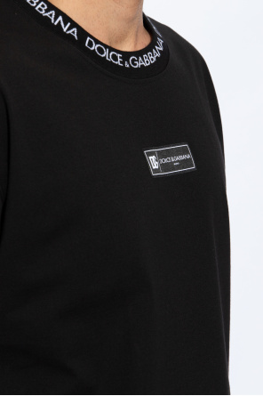 Dolce & Gabbana T-shirt z naszywką z logo