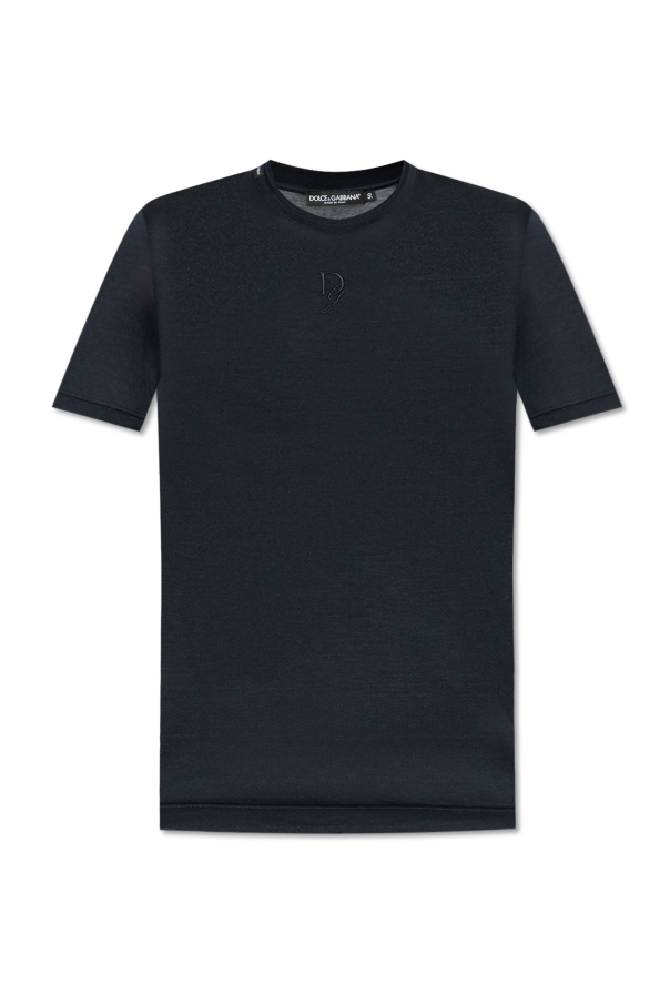 T-shirt with embroidered logo od Dolce & Gabbana