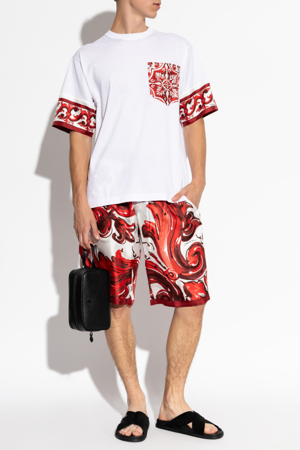 Dolce & Gabbana T-shirt z nadrukiem `Majolica`