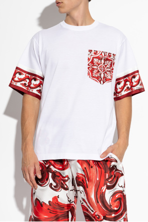 Dolce & Gabbana T-shirt z nadrukiem `Majolica`