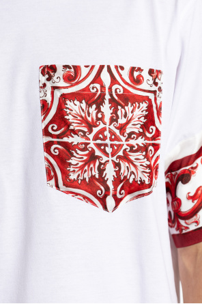 Dolce & Gabbana T-shirt z nadrukiem `Majolica`