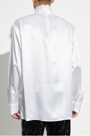 Dolce & Gabbana Silk top with stand-up collar