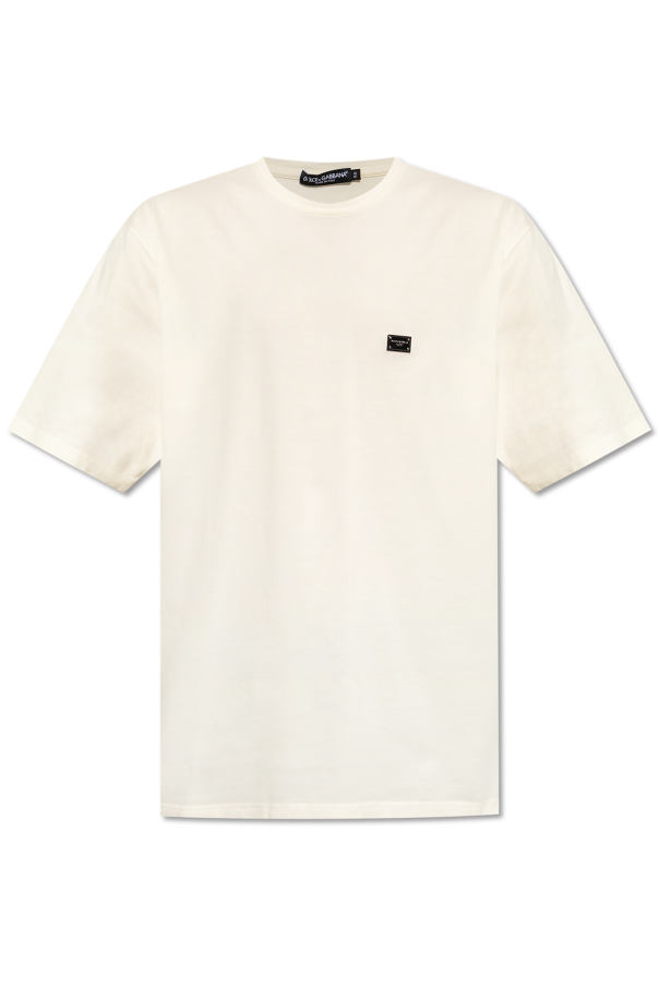 T-shirt with logo appliqué od Dolce & Gabbana