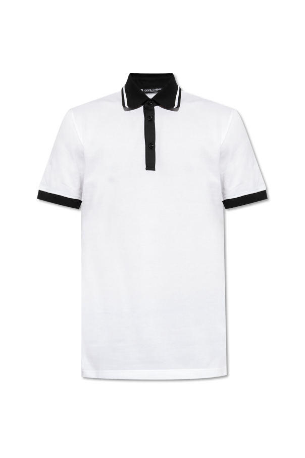 Polo with printed logo od Dolce & Gabbana