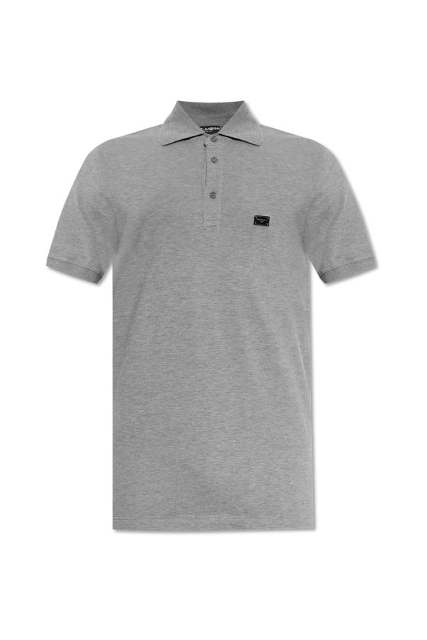Cotton polo with appliqué od Dolce & Gabbana