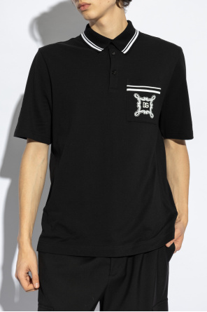 Dolce & Gabbana Polo de algodón con bolsillo