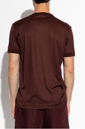 Dolce & Gabbana T-shirt de seda com aplicação de logótipo