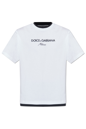 T-shirt with embroidered logo