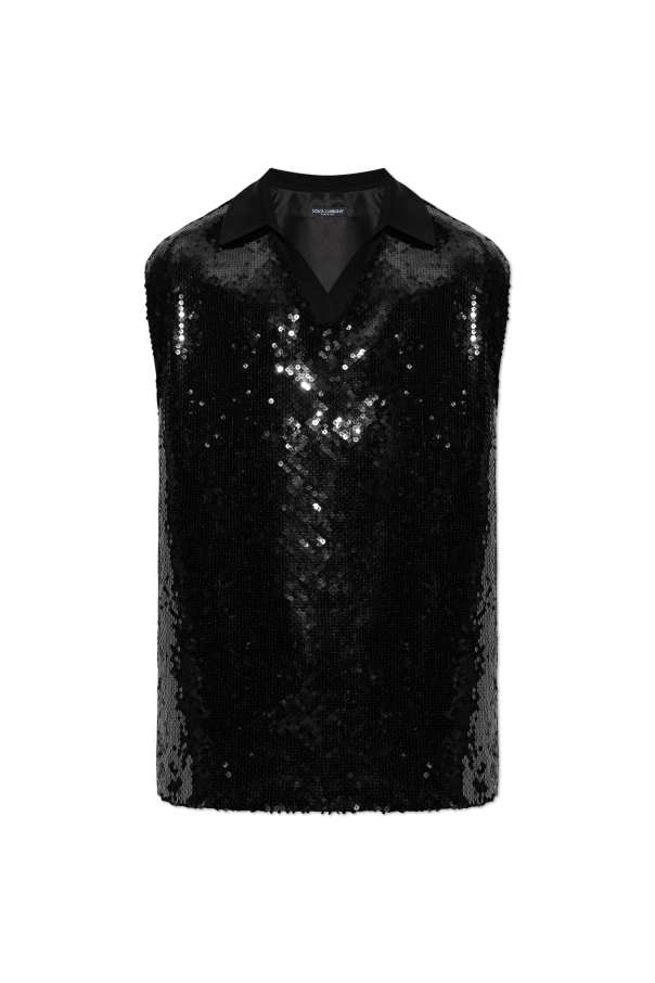 Sleeveless sequin top od Dolce & Gabbana