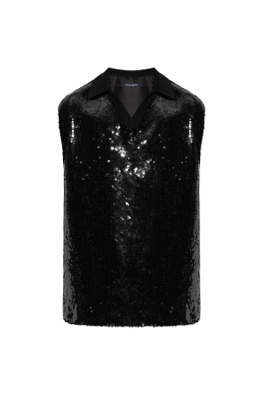 Ärmelloses Paillettentop