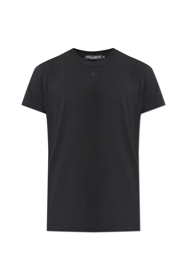 T-shirt with embroidered logo od Dolce & Gabbana