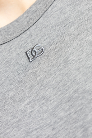 Dolce & Gabbana T-Shirt mit aufgesticktem Logo