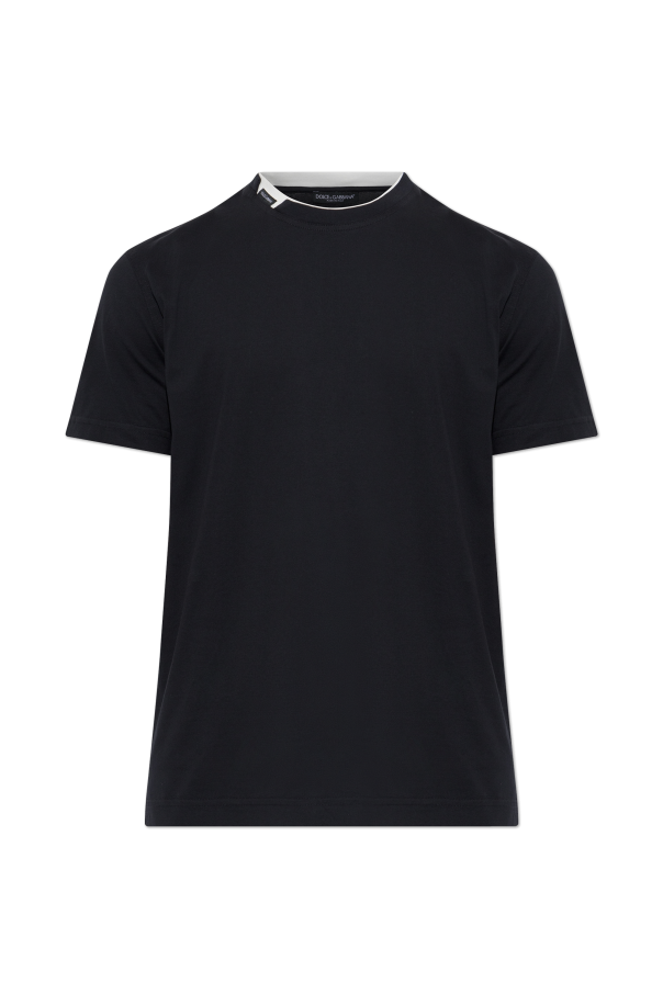 T-shirt with logo patch od Dolce & Gabbana