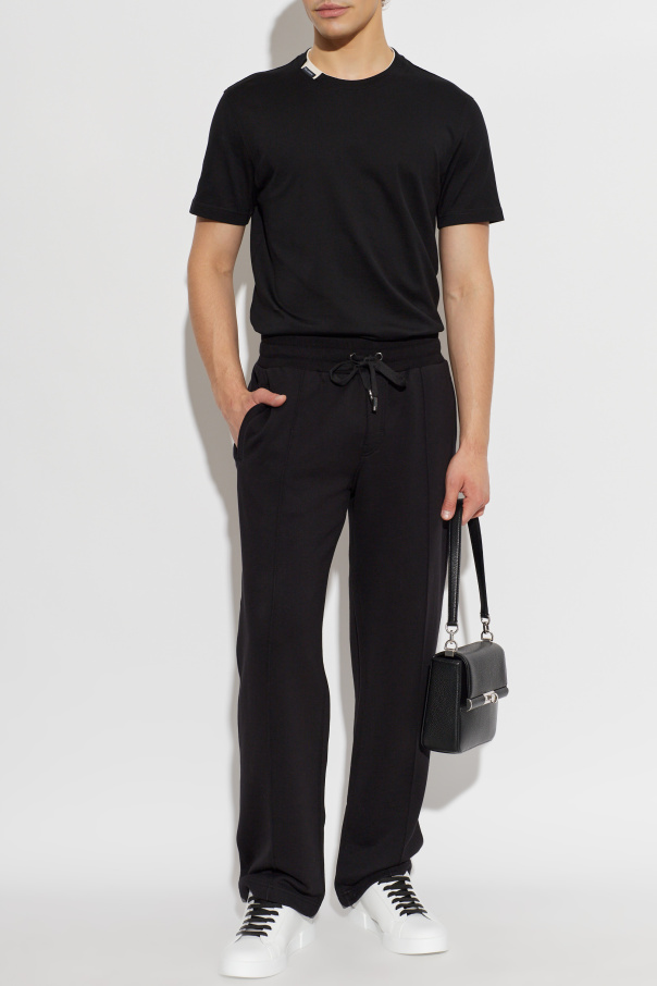 Dolce & Gabbana T-shirt with a logo patch at the neckline