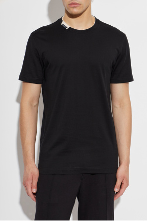 Dolce & Gabbana T-shirt with a logo patch at the neckline
