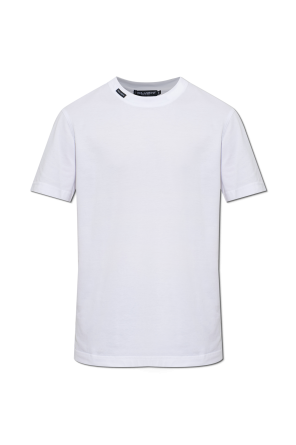 T-shirt mit logo-patch am halsausschnitt od Dolce & Gabbana