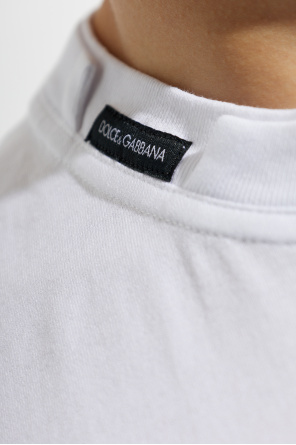 Dolce & Gabbana T-shirt with a logo patch at the neckline
