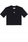 ADIDAS Originals BLACK Cropped logo T-shirt