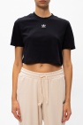 ADIDAS Originals BLACK Cropped logo T-shirt