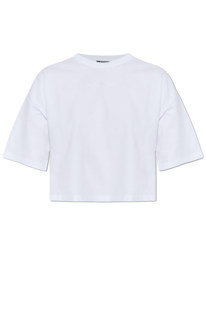 Camiseta con logo bordado