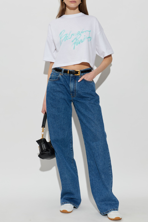 Balmain Camiseta corta de corte holgado