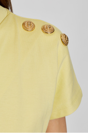 Balmain Camiseta con drapeado decorativo