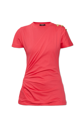 Camiseta con drapeado decorativo