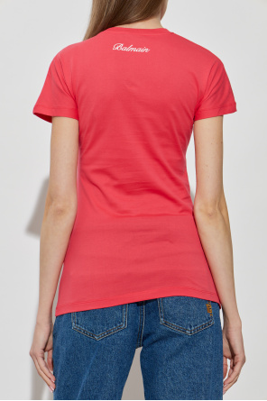 Balmain T-Shirt mit dekorativer Drapierung