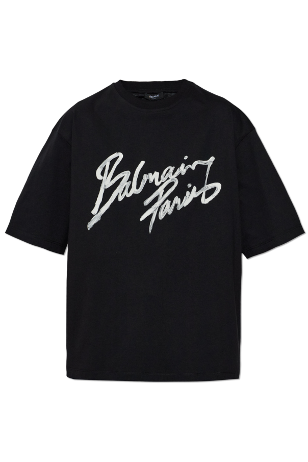 T-shirt with printed logo od Balmain