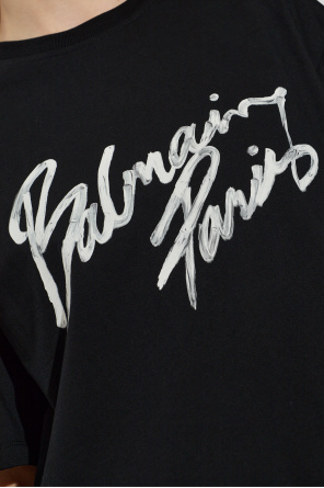 Balmain T-Shirt mit aufgedrucktem Logo
