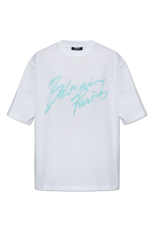 T-shirt with printed logo od Balmain