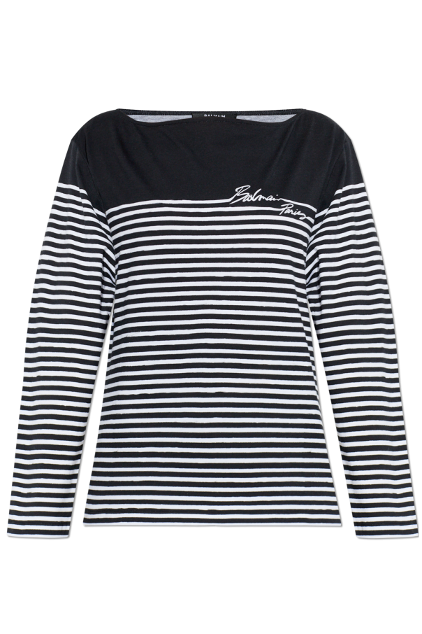 Balmain Top ze wzorem w pasy