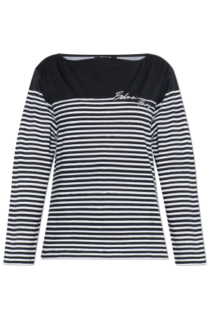 Top with a striped pattern od Balmain