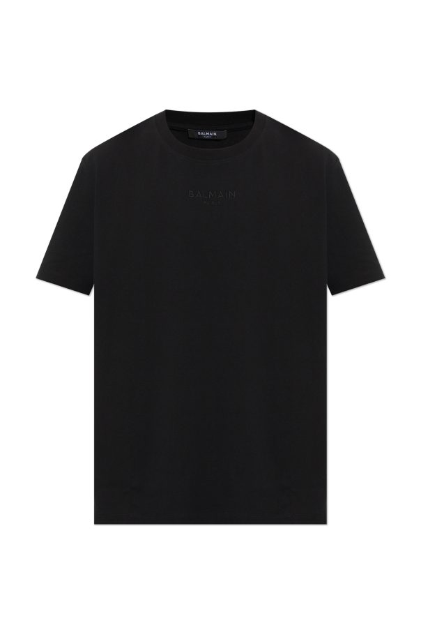 T-shirt with embroidered logo od Balmain
