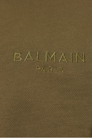 Balmain Cotton polo shirt with embroidered logo