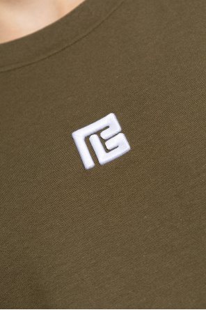 Balmain Camiseta con logo bordado