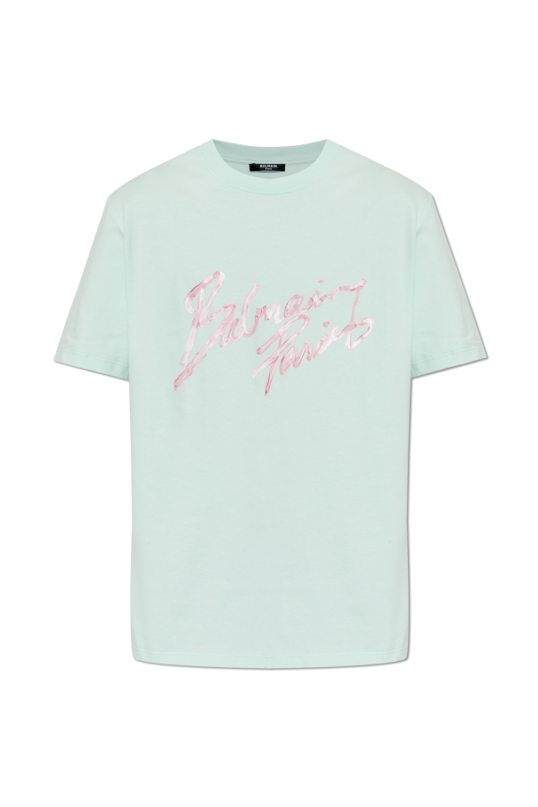 T-shirt with printed logo od Balmain