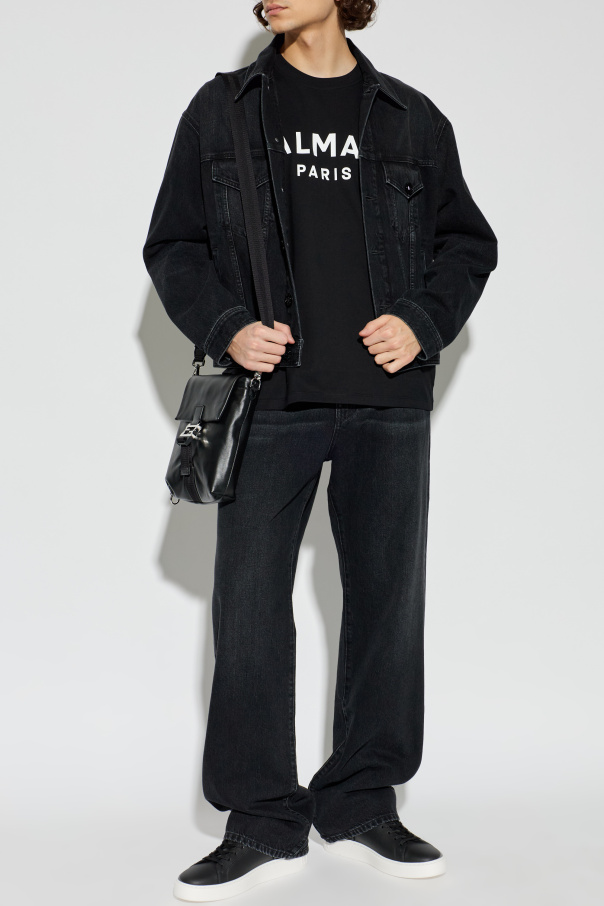 Balmain T-Shirt mit aufgedrucktem Logo