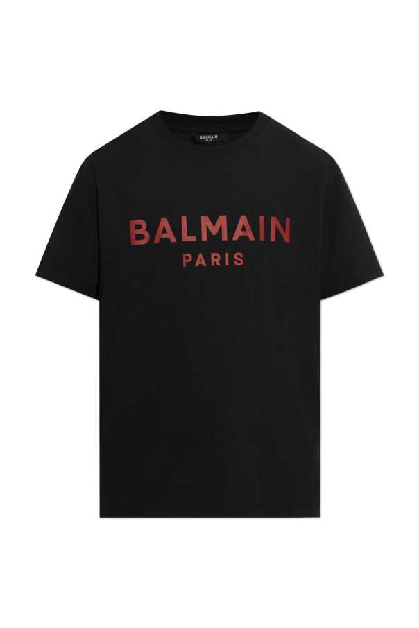 T-shirt with printed logo od Balmain
