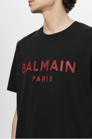Balmain T-shirt z nadrukowanym logo