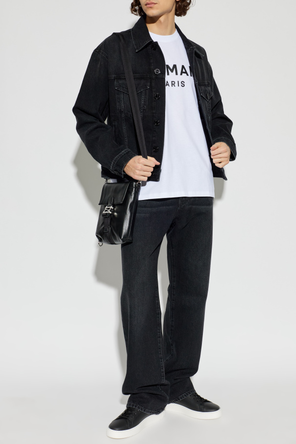 Balmain T-Shirt mit aufgedrucktem Logo