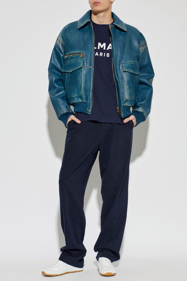 Balmain T-Shirt mit aufgedrucktem Logo