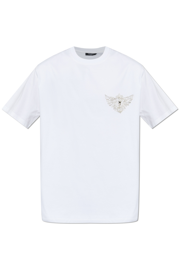 T-shirt with a shimmering application od Balmain