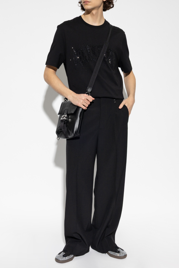Balmain T-Shirt mit glänzenden Applikationen